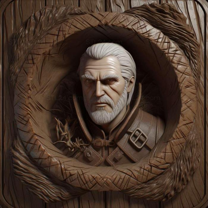 Characters (Geralt 1, HERO_3229) 3D models for cnc